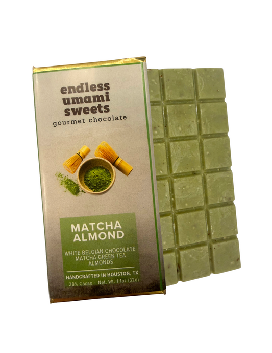Matcha Almond Solid Chocolate Bar